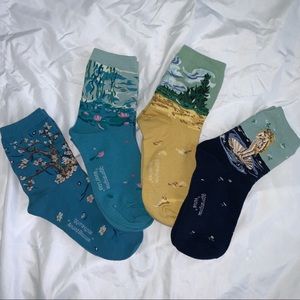 Famous Art Paintings Cotton Tube Socks